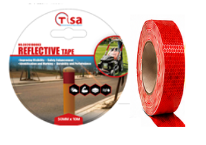 Ruban r&eacute;fl&eacute;chissant Rouge PVC